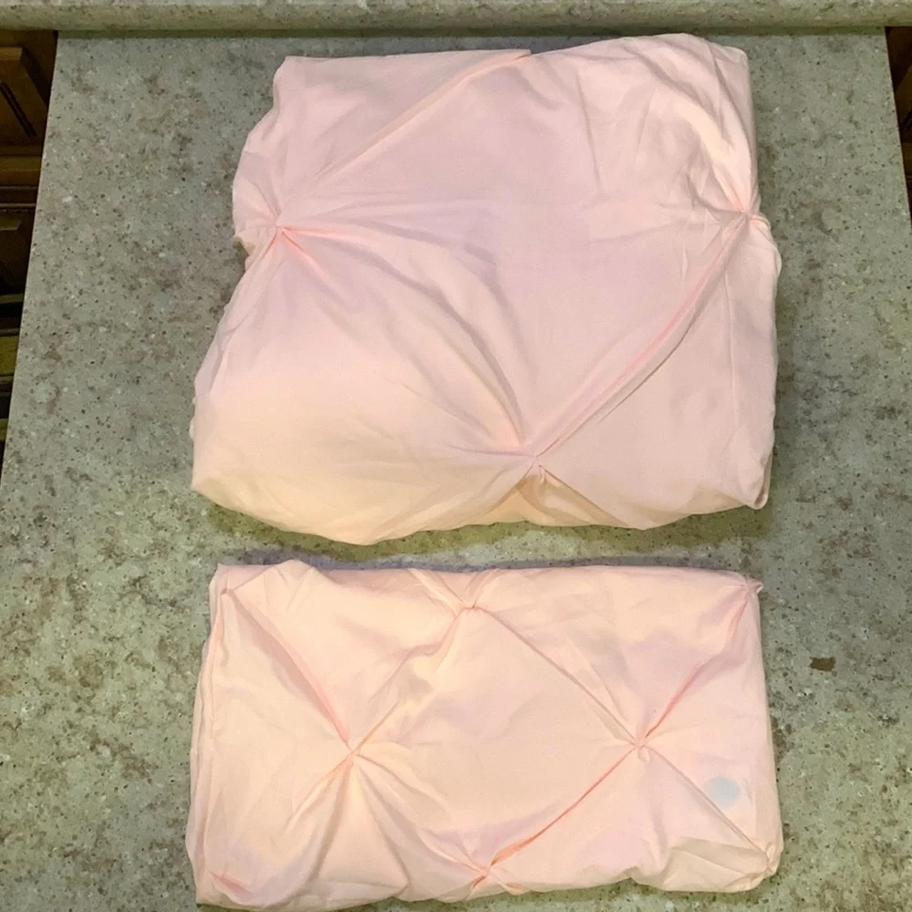 NWOT HOMESPUN Premium Ultra Soft 2-Piece Pinch Pleat Twin Duvet Cover